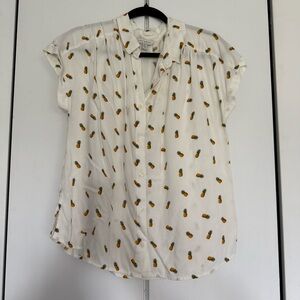 ALL OFFERS ACCEPTED! Lucky brand pineapple short sleeve top size medium